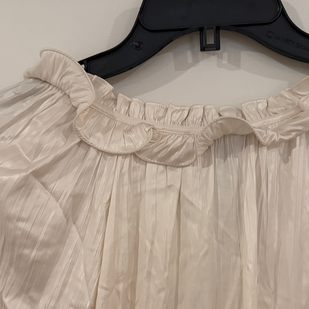 BCBGMaxAzria Cream Ruffled Blouse - Picture 13 of 13